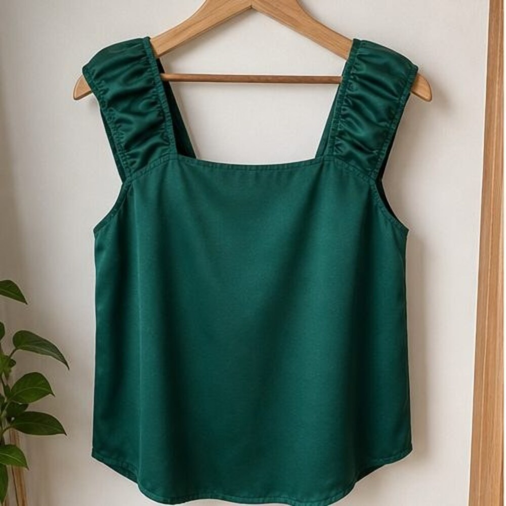 Emerald Puff Sleeve Top